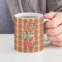 Panda Christmas Ceramic Mug Ho Ho Ho Caramel Pattern - Wonder Print Shop