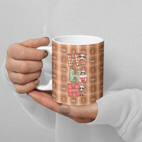 Panda Christmas Ceramic Mug Ho Ho Ho Caramel Pattern - Wonder Print Shop
