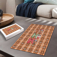 Panda Christmas Puzzle Ho Ho Ho Caramel Pattern - Wonder Print Shop