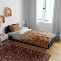 Western Yoke Bedding Set Rein Beer Christmas Houndstooth Patterns - Wonder Print Shop
