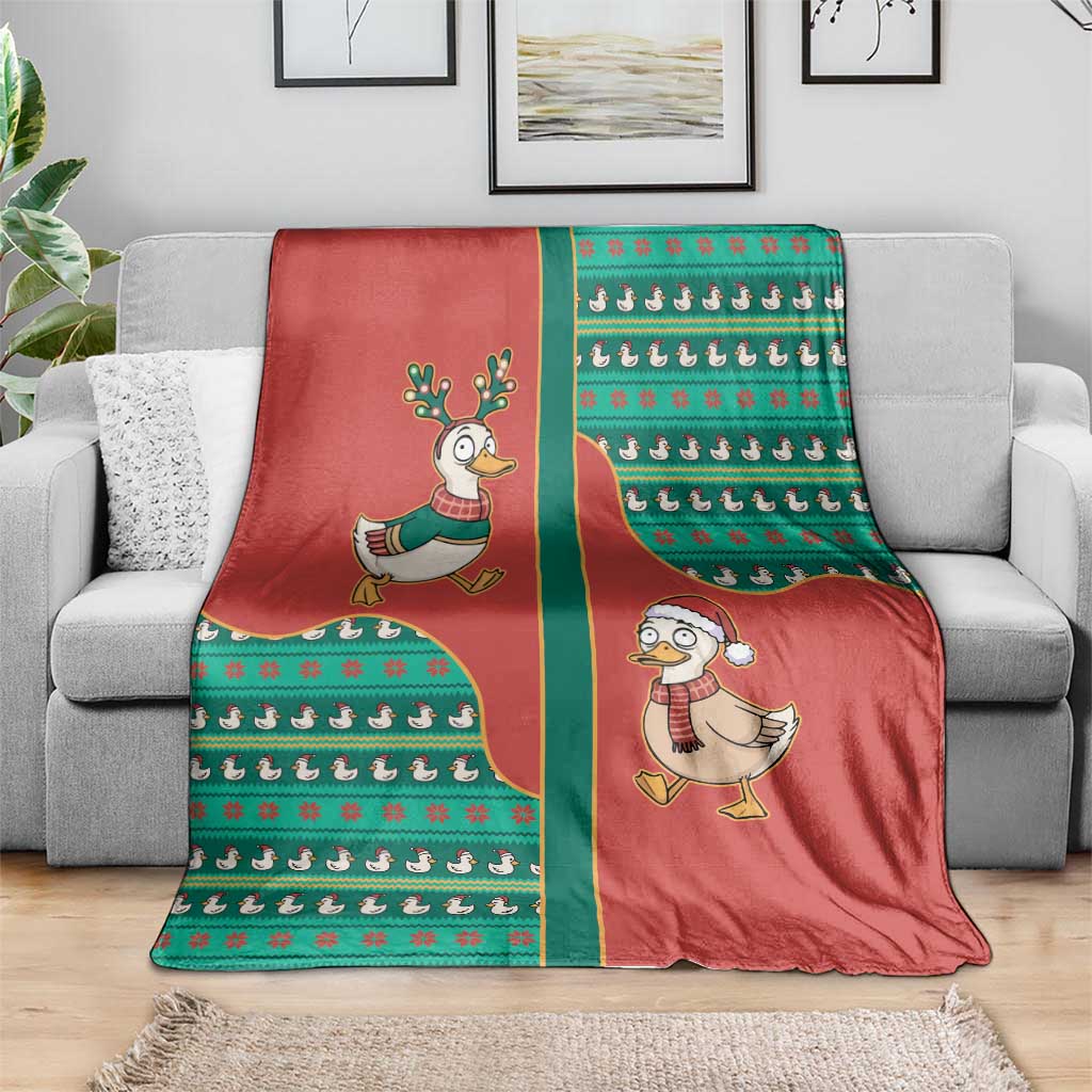 Western Yoke Blanket Merry Duckmas Funny Style - Wonder Print Shop