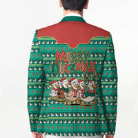 Western Yoke Blazer Merry Duckmas Funny Style - Wonder Print Shop