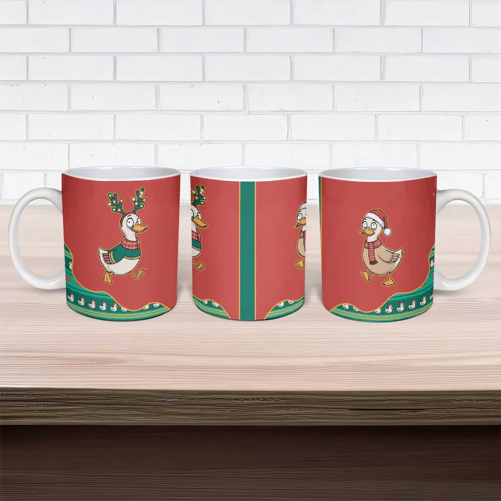 Western Yoke Ceramic Mug Merry Duckmas Funny Style - Wonder Print Shop