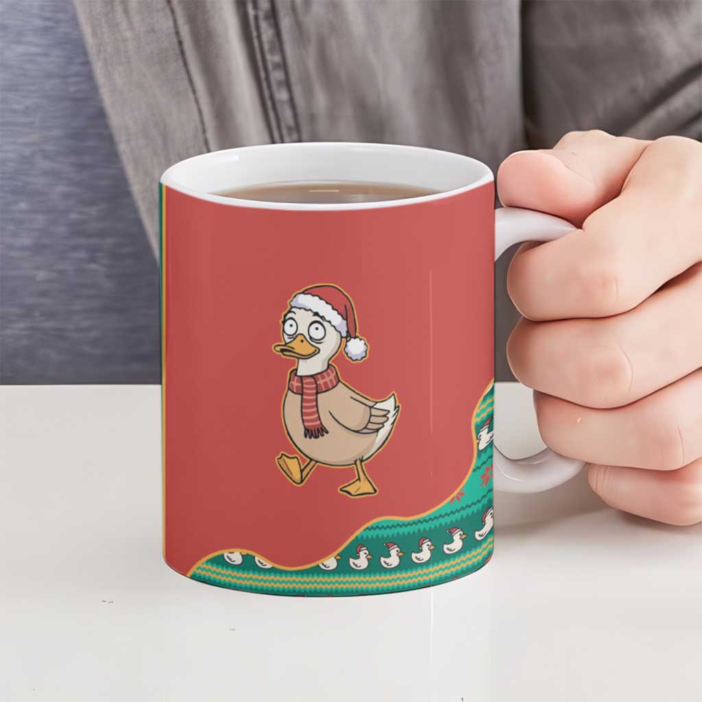 Western Yoke Ceramic Mug Merry Duckmas Funny Style - Wonder Print Shop