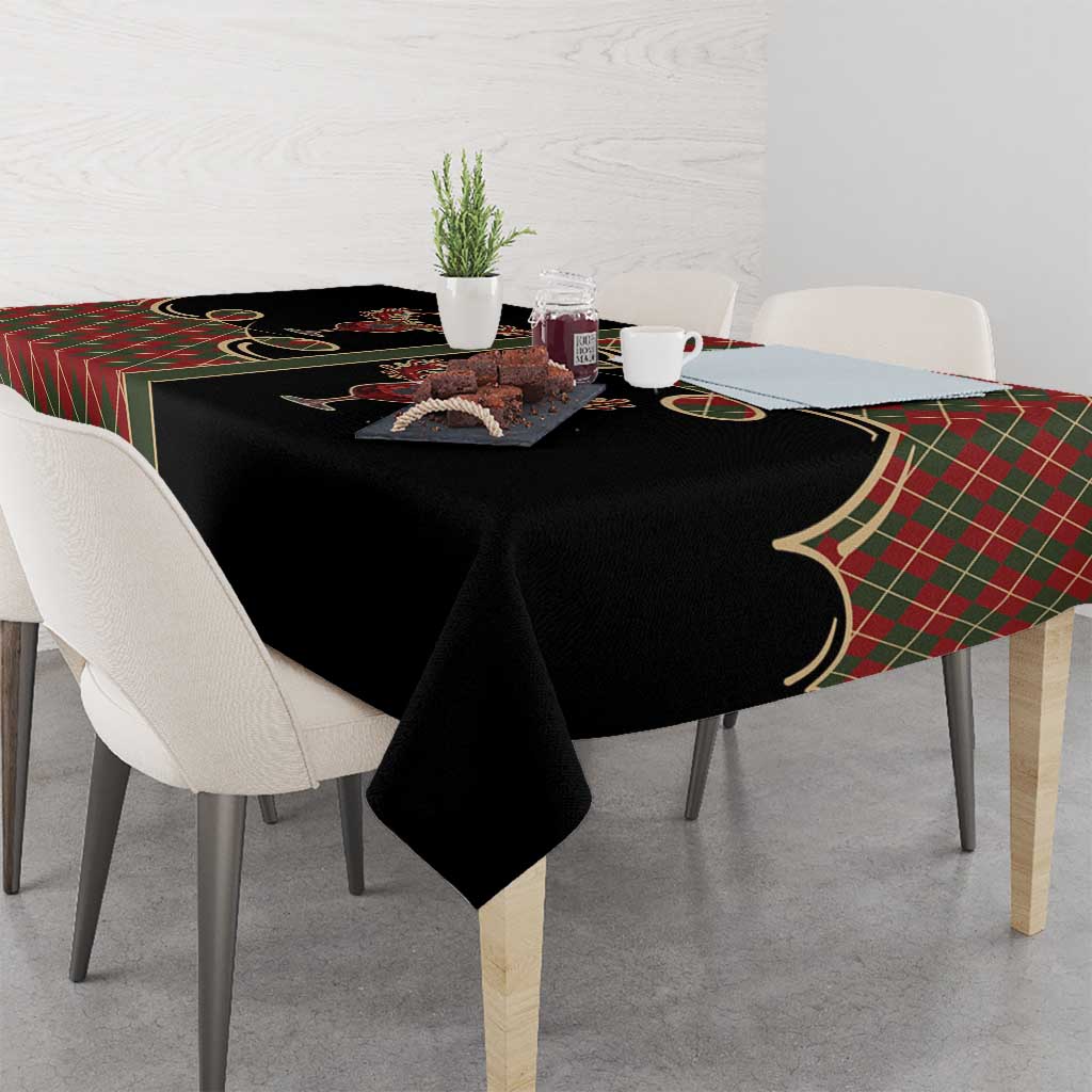 Western Yoke Tablecloth Wine Deer Christmas Argyle Patterns - Wonder Print Shop