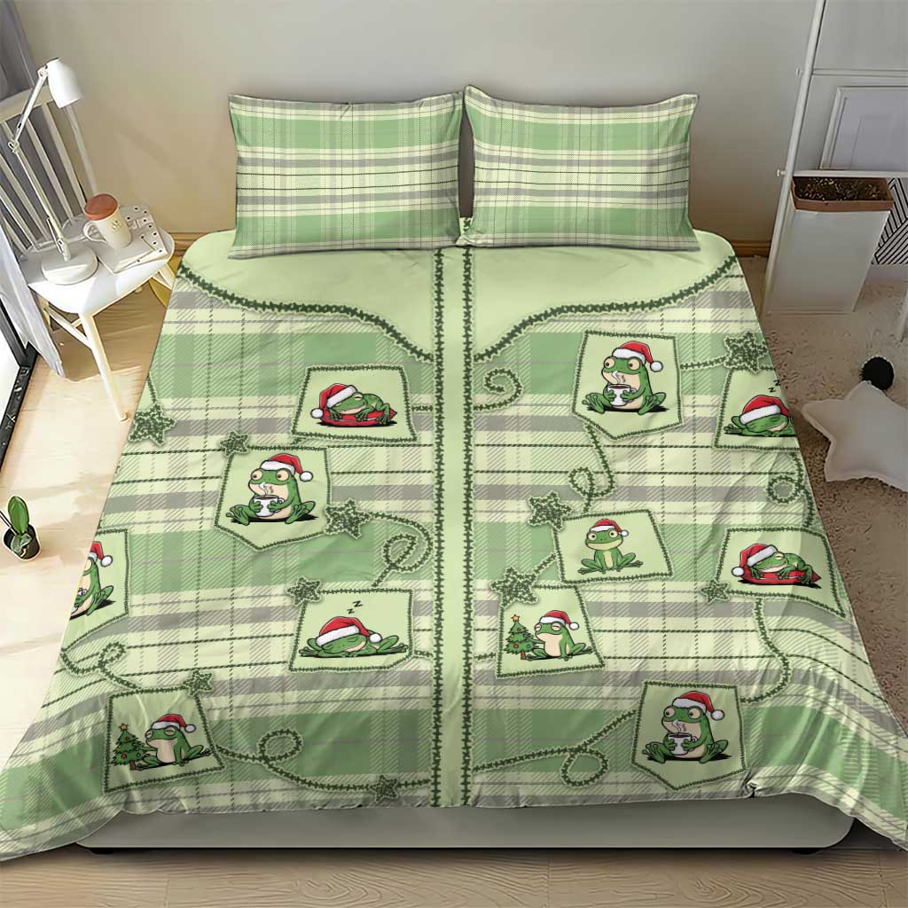 Western Yoke Bedding Set Frog Christmas Cute Style - Wonder Print Shop