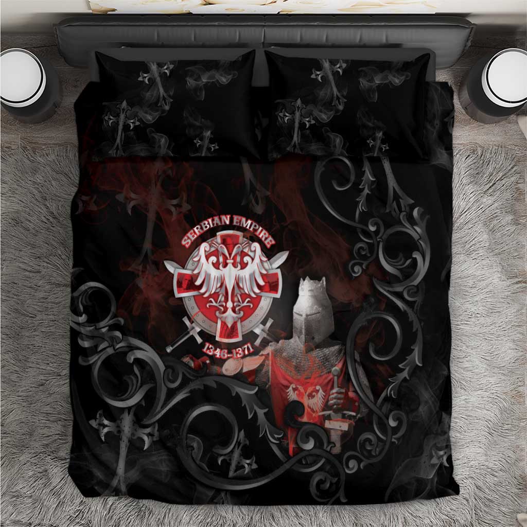 Serbian Empire Bedding Set Knight With Emblem Double Eagle - Wonder Print Shop