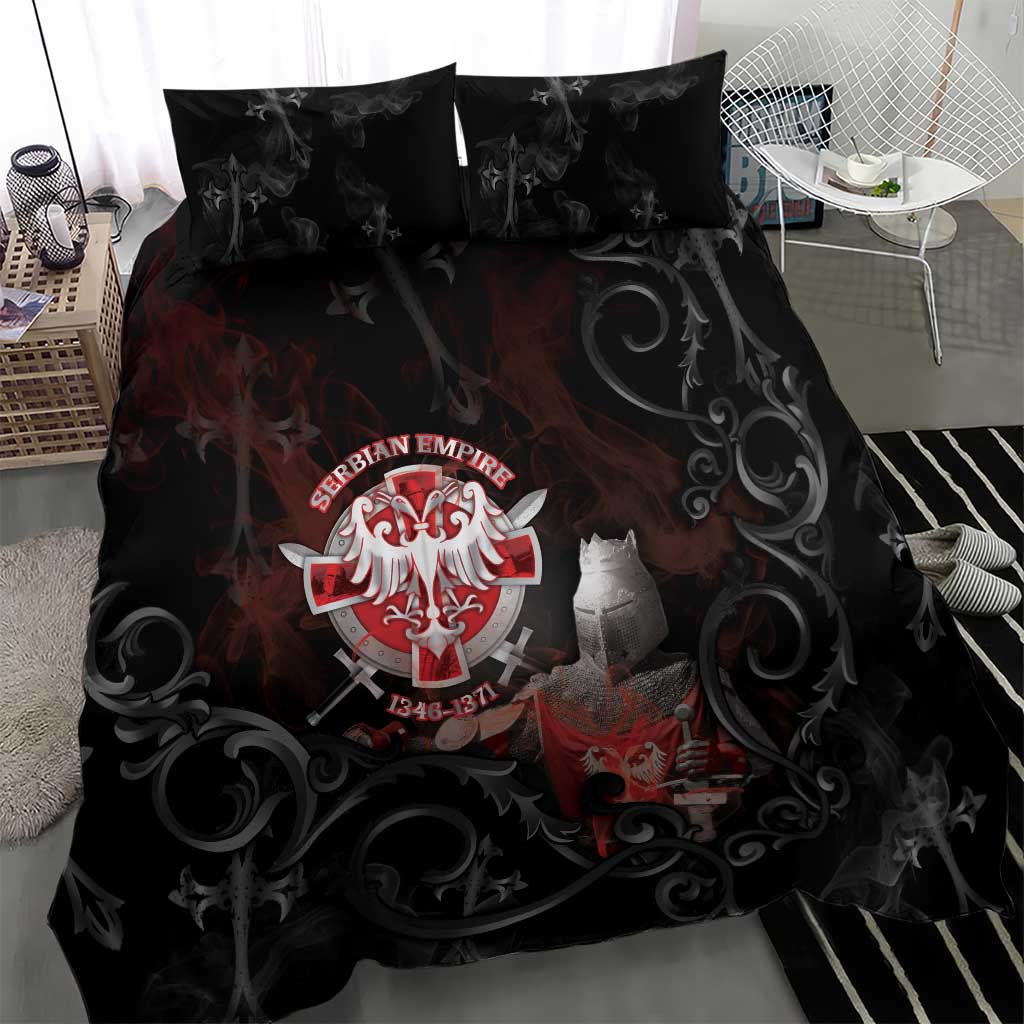 Serbian Empire Bedding Set Knight With Emblem Double Eagle - Wonder Print Shop