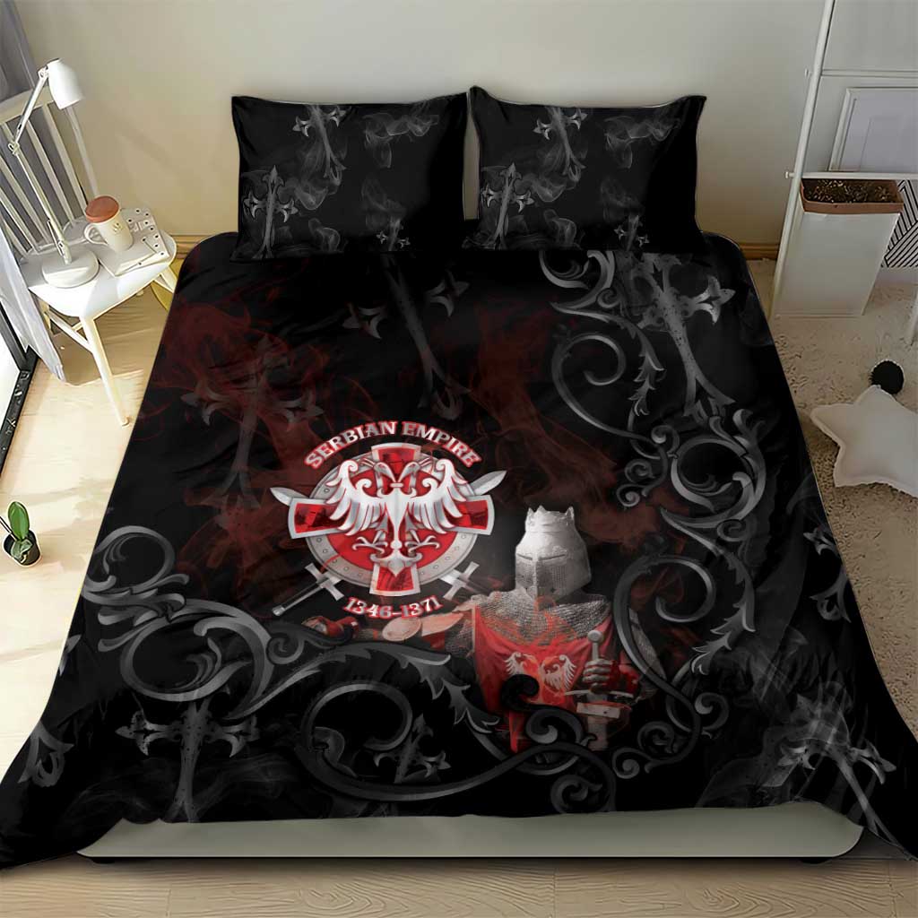 Serbian Empire Bedding Set Knight With Emblem Double Eagle - Wonder Print Shop