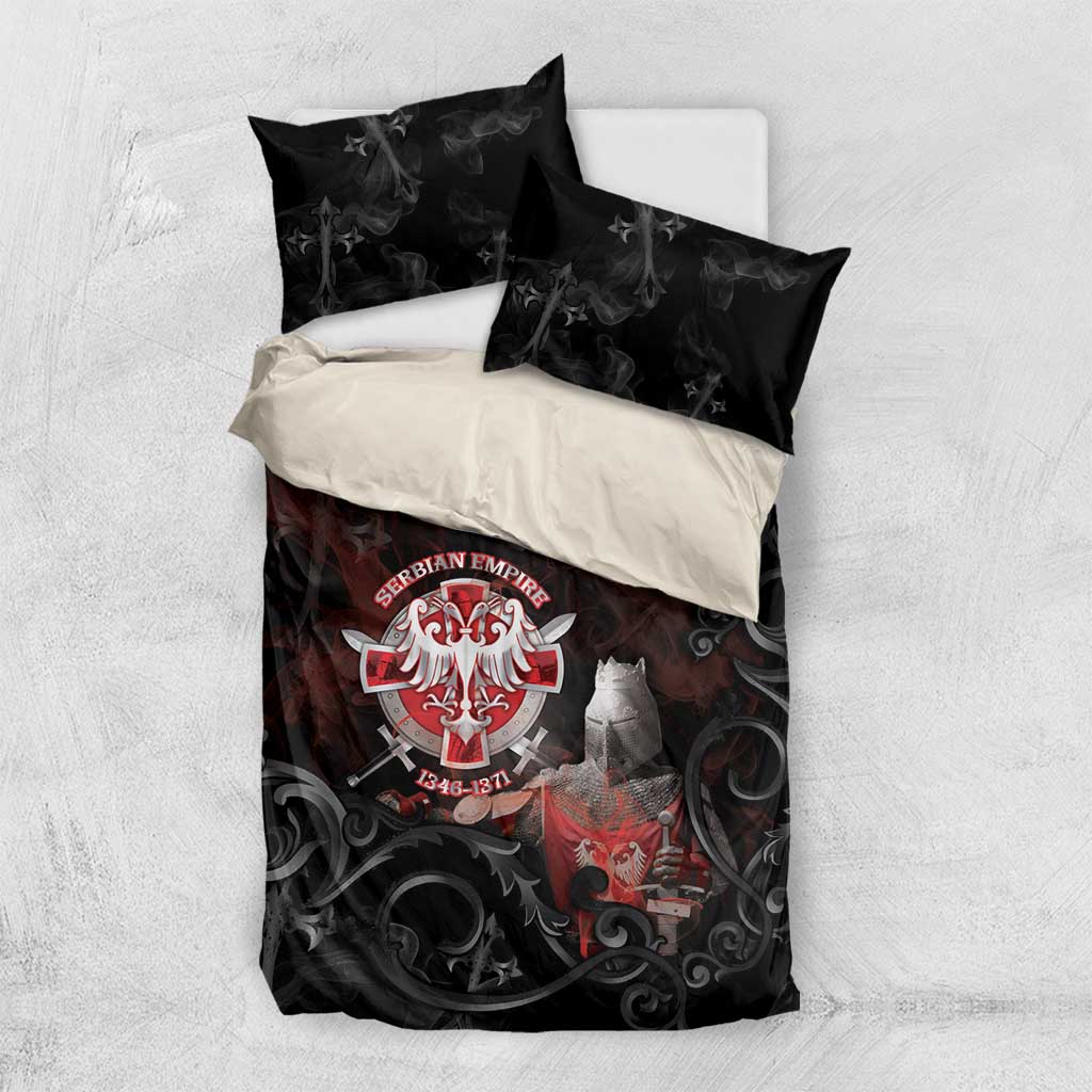 Serbian Empire Bedding Set Knight With Emblem Double Eagle - Wonder Print Shop