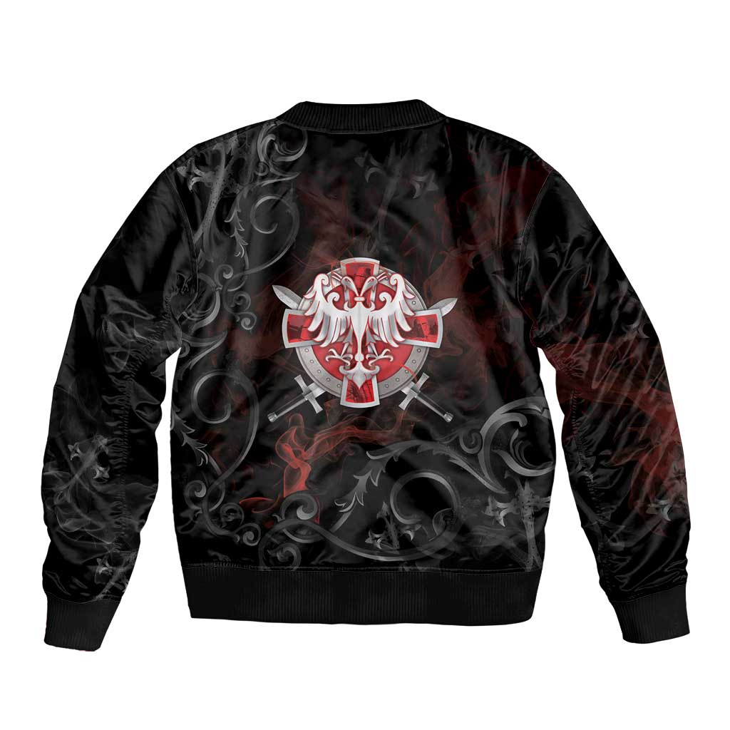 Serbian Empire Bomber Jacket Knight With Emblem Double Eagle - Wonder Print Shop