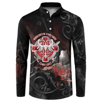 Serbian Empire Button Sweatshirt Knight With Emblem Double Eagle - Wonder Print Shop
