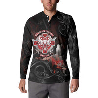 Serbian Empire Button Sweatshirt Knight With Emblem Double Eagle - Wonder Print Shop
