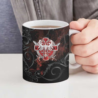 Serbian Empire Ceramic Mug Knight With Emblem Double Eagle - Wonder Print Shop