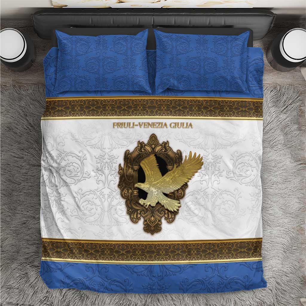 Italy Friuli-Venezia Giulia Bedding Set Golden Eagle With Baroque Patterns