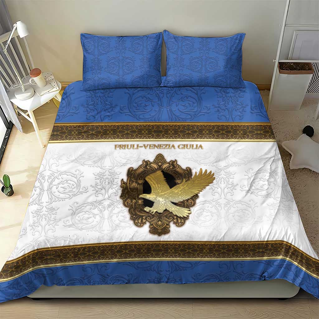 Italy Friuli-Venezia Giulia Bedding Set Golden Eagle With Baroque Patterns