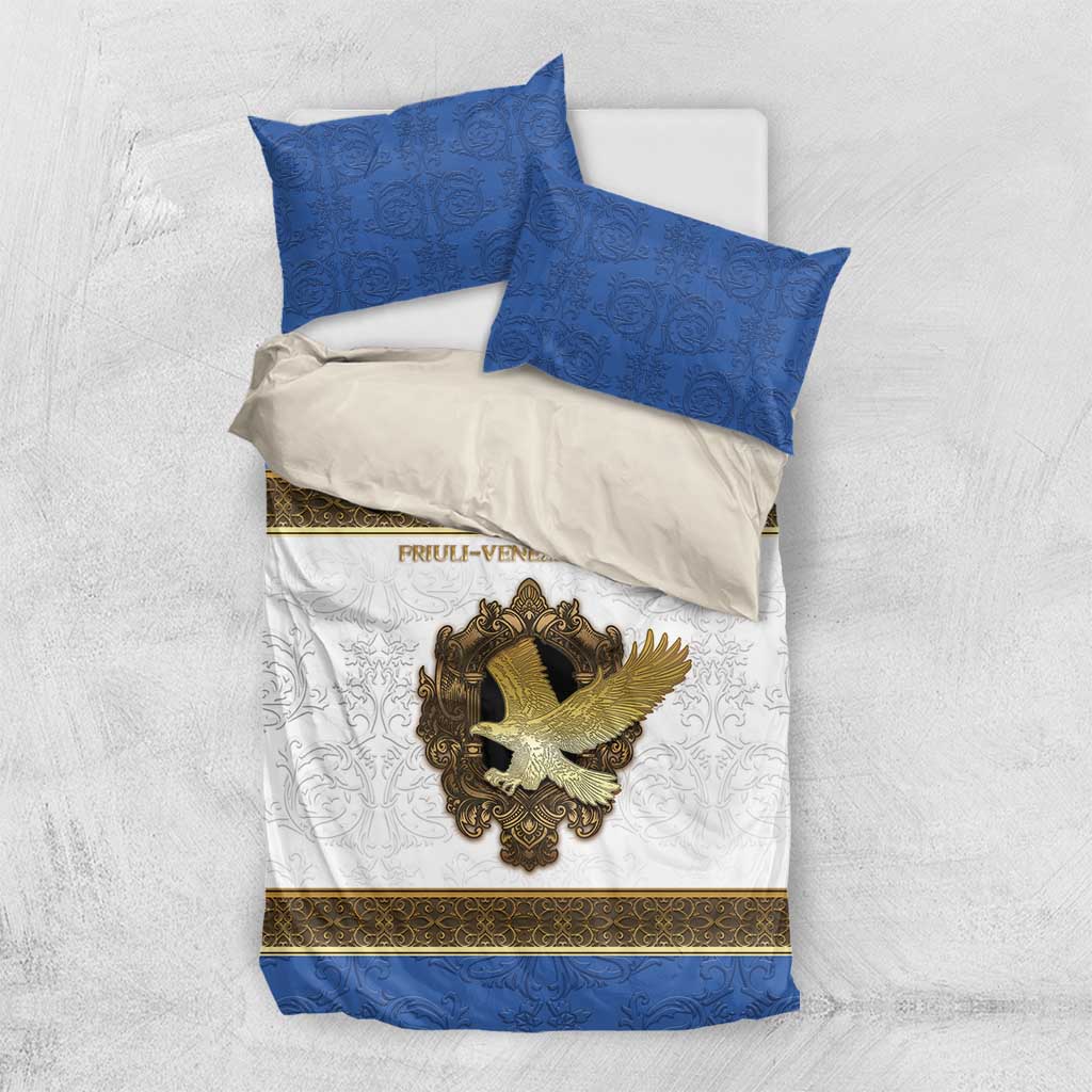 Italy Friuli-Venezia Giulia Bedding Set Golden Eagle With Baroque Patterns