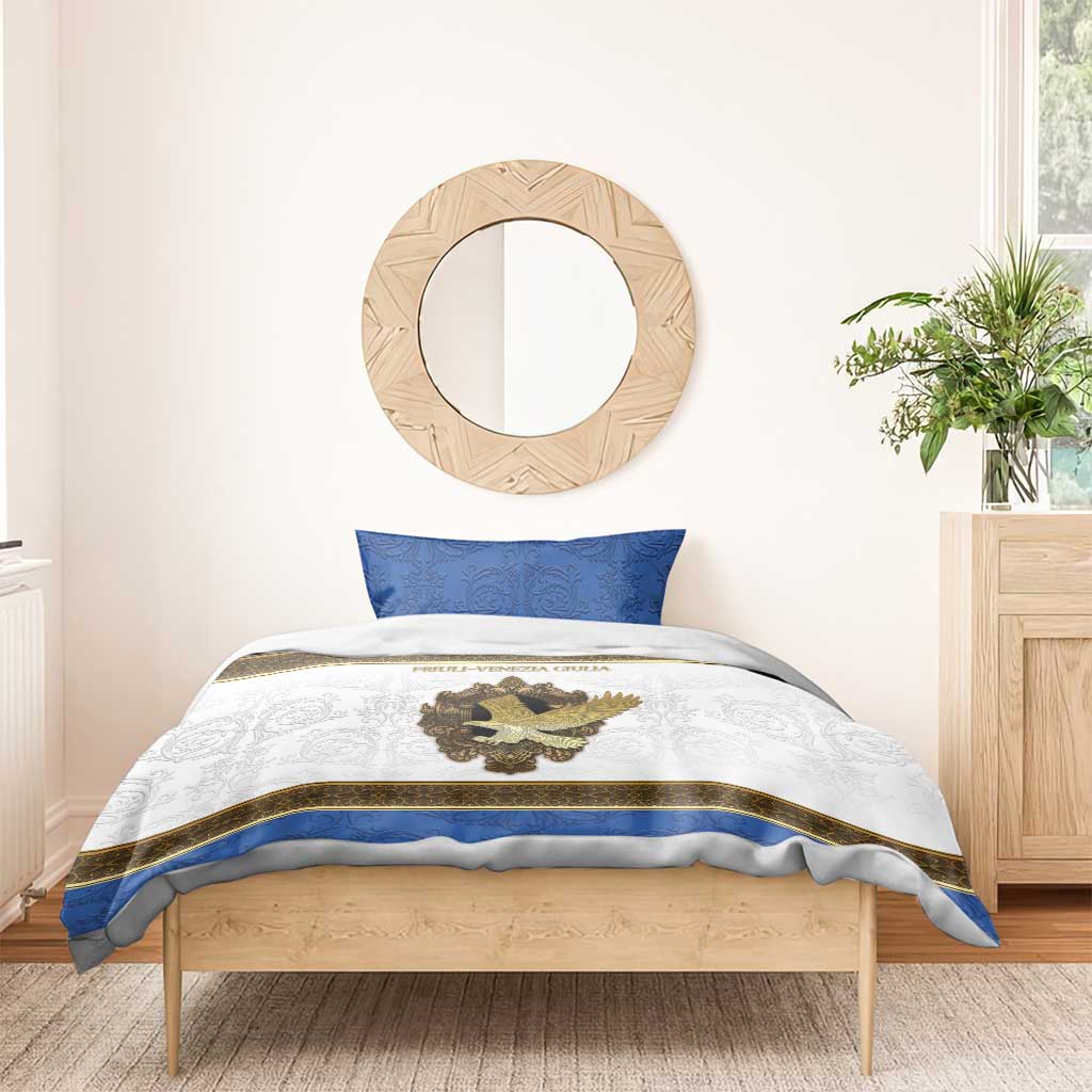 Italy Friuli-Venezia Giulia Bedding Set Golden Eagle With Baroque Patterns