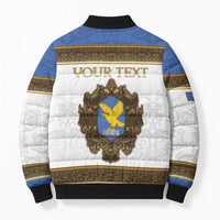 Personalized Italy Friuli-Venezia Giulia Bomber Puffer Jacket Golden Eagle With Baroque Patterns