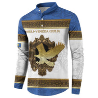 Personalized Italy Friuli-Venezia Giulia Button Sweatshirt Golden Eagle With Baroque Patterns