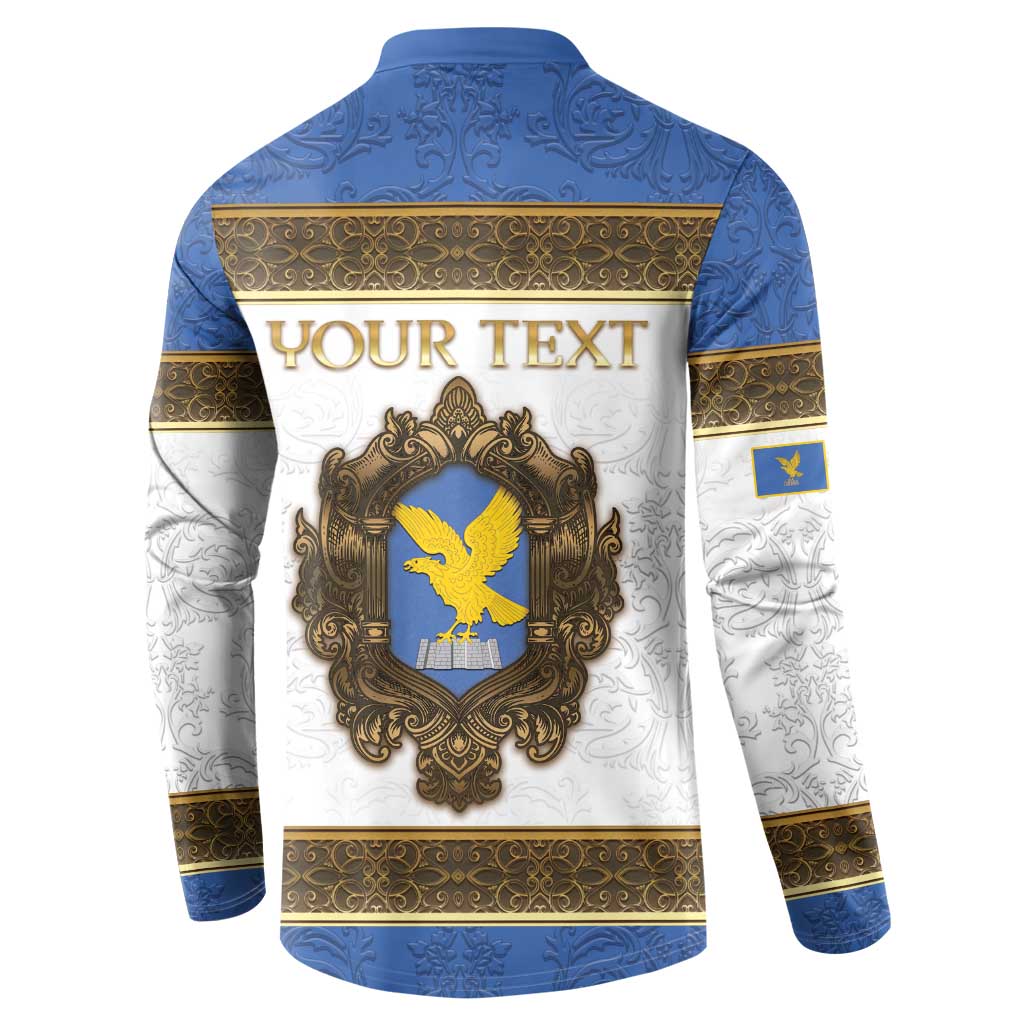 Personalized Italy Friuli-Venezia Giulia Button Sweatshirt Golden Eagle With Baroque Patterns