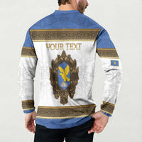 Personalized Italy Friuli-Venezia Giulia Button Sweatshirt Golden Eagle With Baroque Patterns