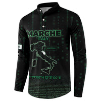 Personalized Italy Marche Button Sweatshirt Map And Coordinates Code