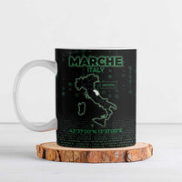Personalized Italy Marche Ceramic Mug Map And Coordinates Code