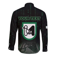 Personalized Italy Marche Long Sleeve Button Shirt Map And Coordinates Code