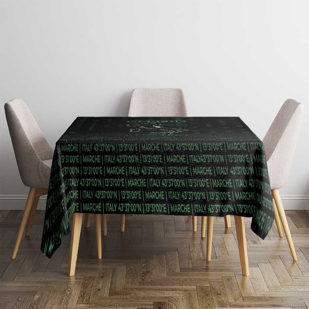 Italy Marche Tablecloth Map And Coordinates Code