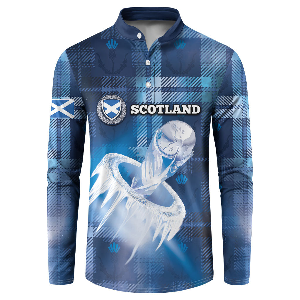 Custom Scotland Football Button Sweatshirt Ice Hole Celtic Thistle Tartan Flower Patterns