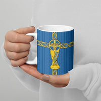 Custom Sweden Football Ceramic Mug Three Crowns Golden DNA Trophy