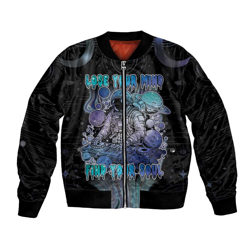 Astronaut Bomber Jacket Love Your Mind Find Your Soul - Wonder Print Shop