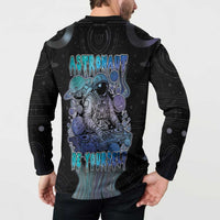Astronaut Button Sweatshirt Love Your Mind Find Your Soul - Wonder Print Shop