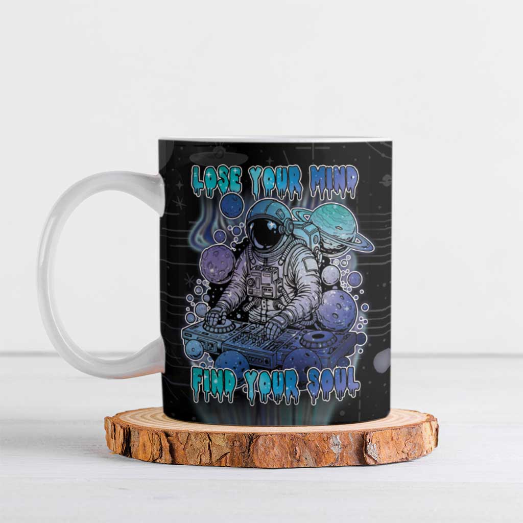Astronaut Ceramic Mug Love Your Mind Find Your Soul - Wonder Print Shop