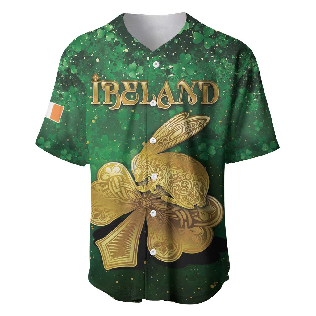 Personalized Ireland Baseball Jersey The Shamrock With The Irish Hare Patterns - Wonder Print Shop