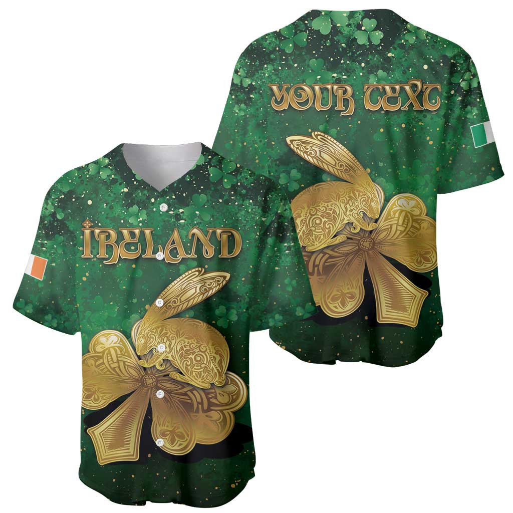 Personalized Ireland Baseball Jersey The Shamrock With The Irish Hare Patterns - Wonder Print Shop