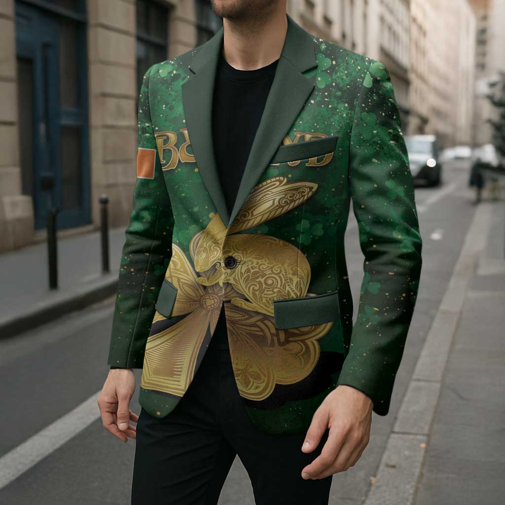 Personalized Ireland Blazer The Shamrock With The Irish Hare Patterns - Wonder Print Shop
