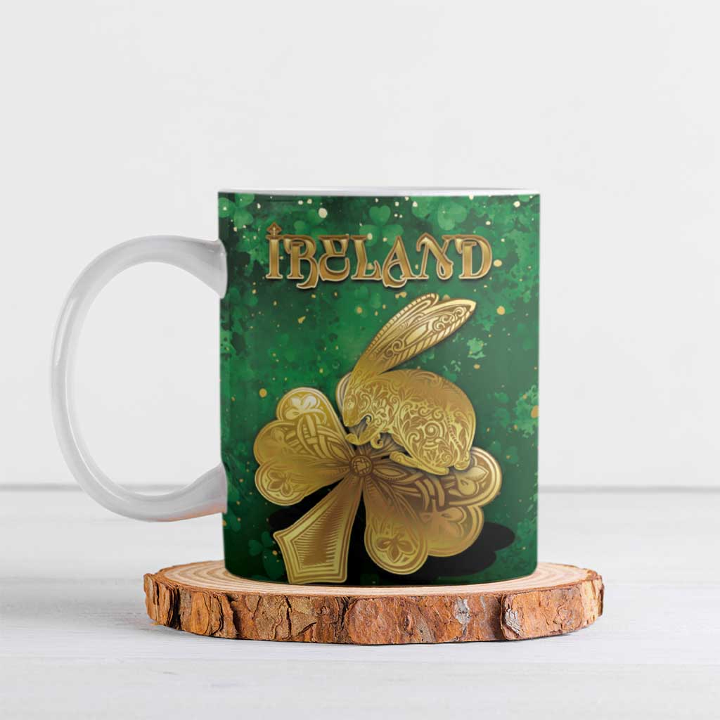 Personalized Ireland Ceramic Mug The Shamrock With The Irish Hare Patterns - Wonder Print Shop