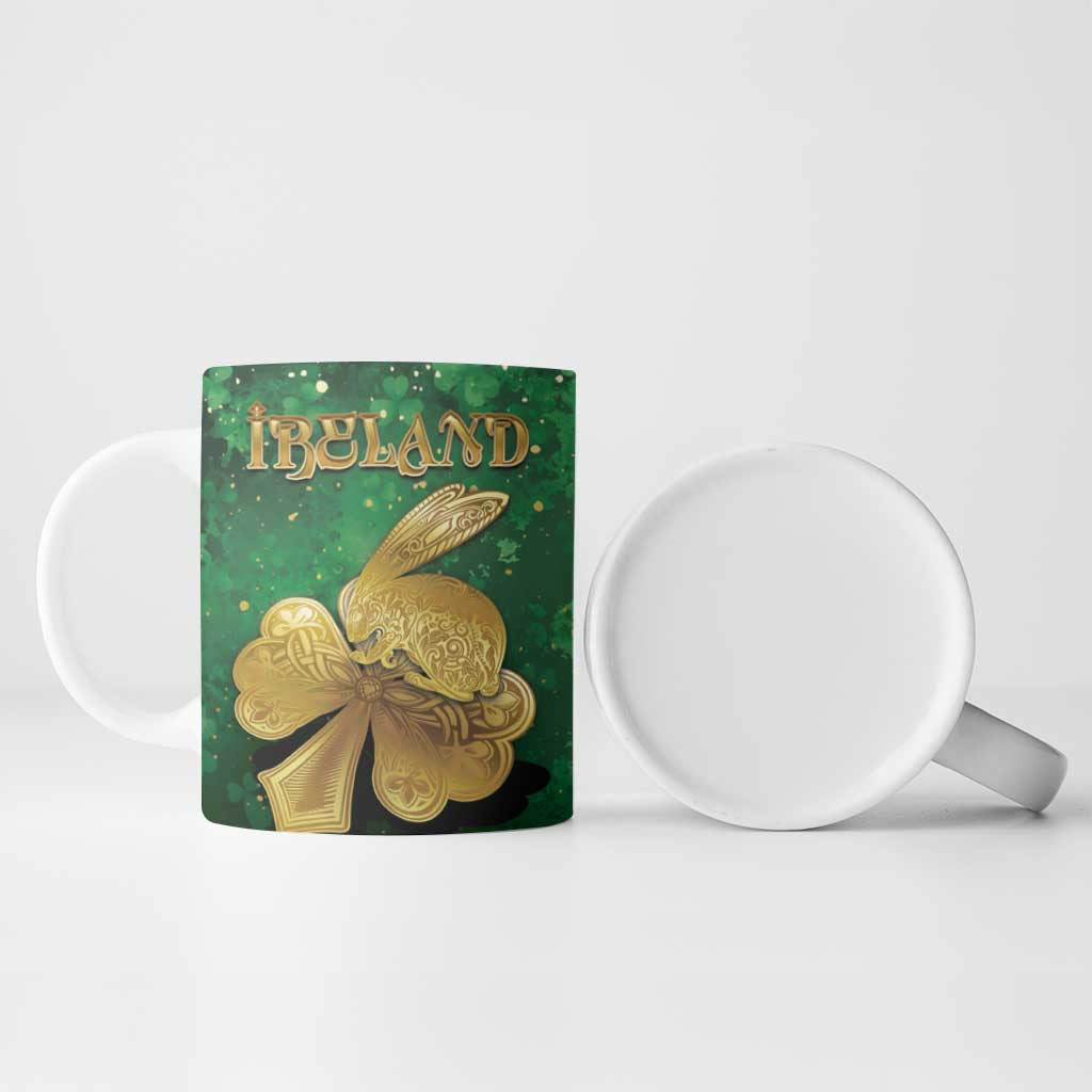 Personalized Ireland Ceramic Mug The Shamrock With The Irish Hare Patterns - Wonder Print Shop