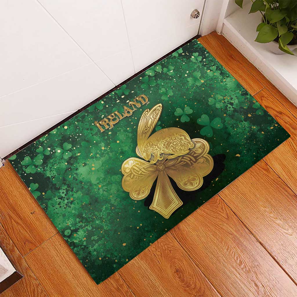 Ireland Rubber Doormat The Shamrock With The Irish Hare Patterns - Wonder Print Shop