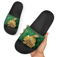 Ireland Slide Sandals The Shamrock With The Irish Hare Patterns - Wonder Print Shop