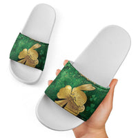 Ireland Slide Sandals The Shamrock With The Irish Hare Patterns - Wonder Print Shop