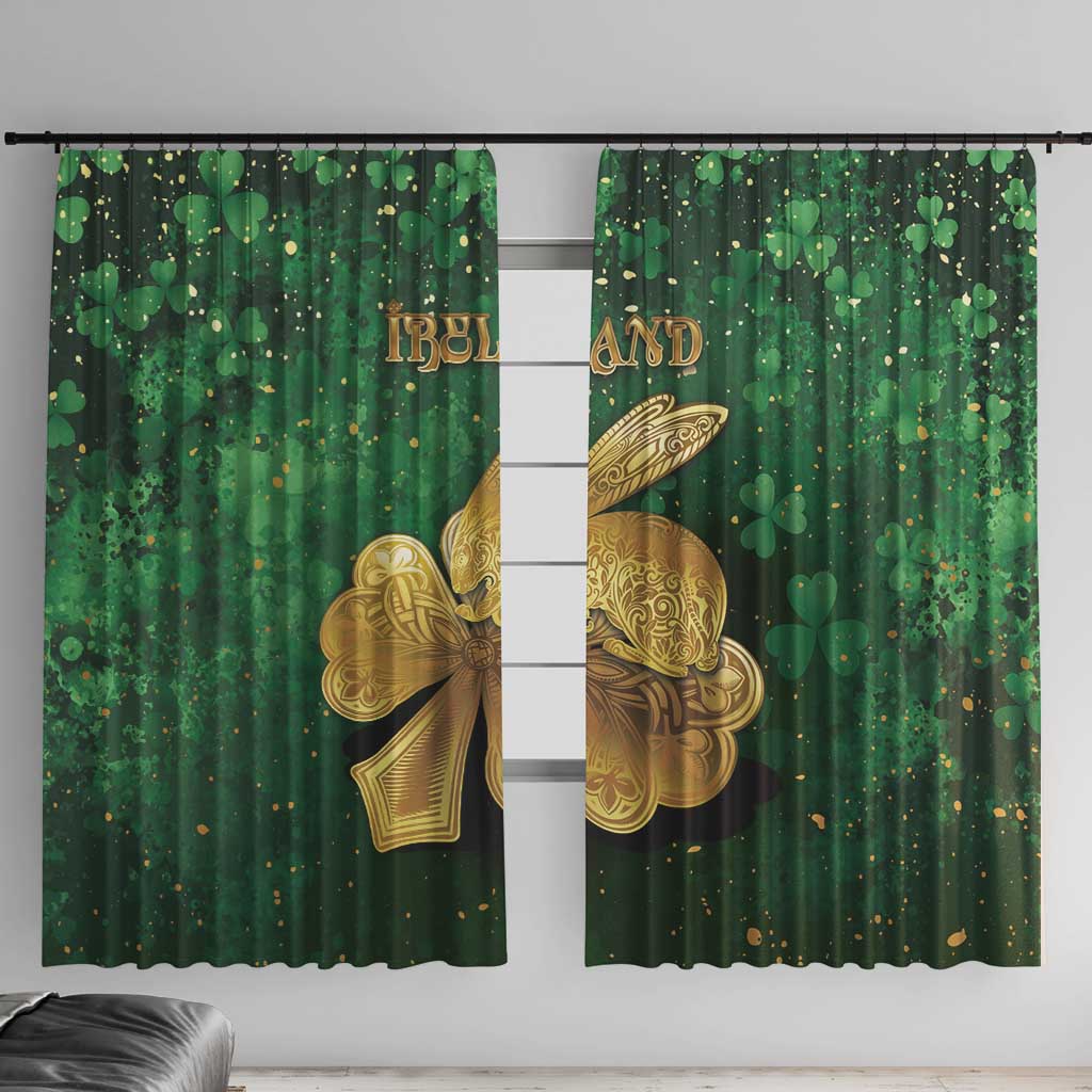 Ireland Window Curtain The Shamrock With The Irish Hare Patterns - Wonder Print Shop