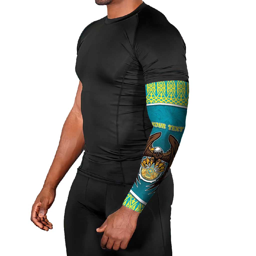 Kazakhstan Arm Sleeves The Eagle With Kazakh Patterns - Wonder Print Shop