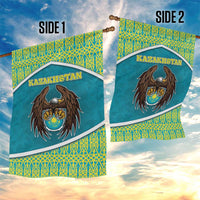 Kazakhstan Garden Flag The Eagle With Kazakh Patterns - Wonder Print Shop