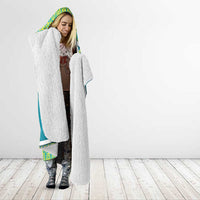 Kazakhstan Hooded Blanket The Eagle With Kazakh Patterns - Wonder Print Shop