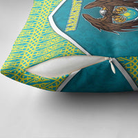 Kazakhstan Pillow Cover The Eagle With Kazakh Patterns - Wonder Print Shop