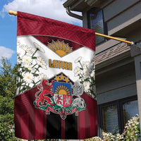 Latvia Garden Flag Symbol With Latvians Patterns - Wonder Print Shop