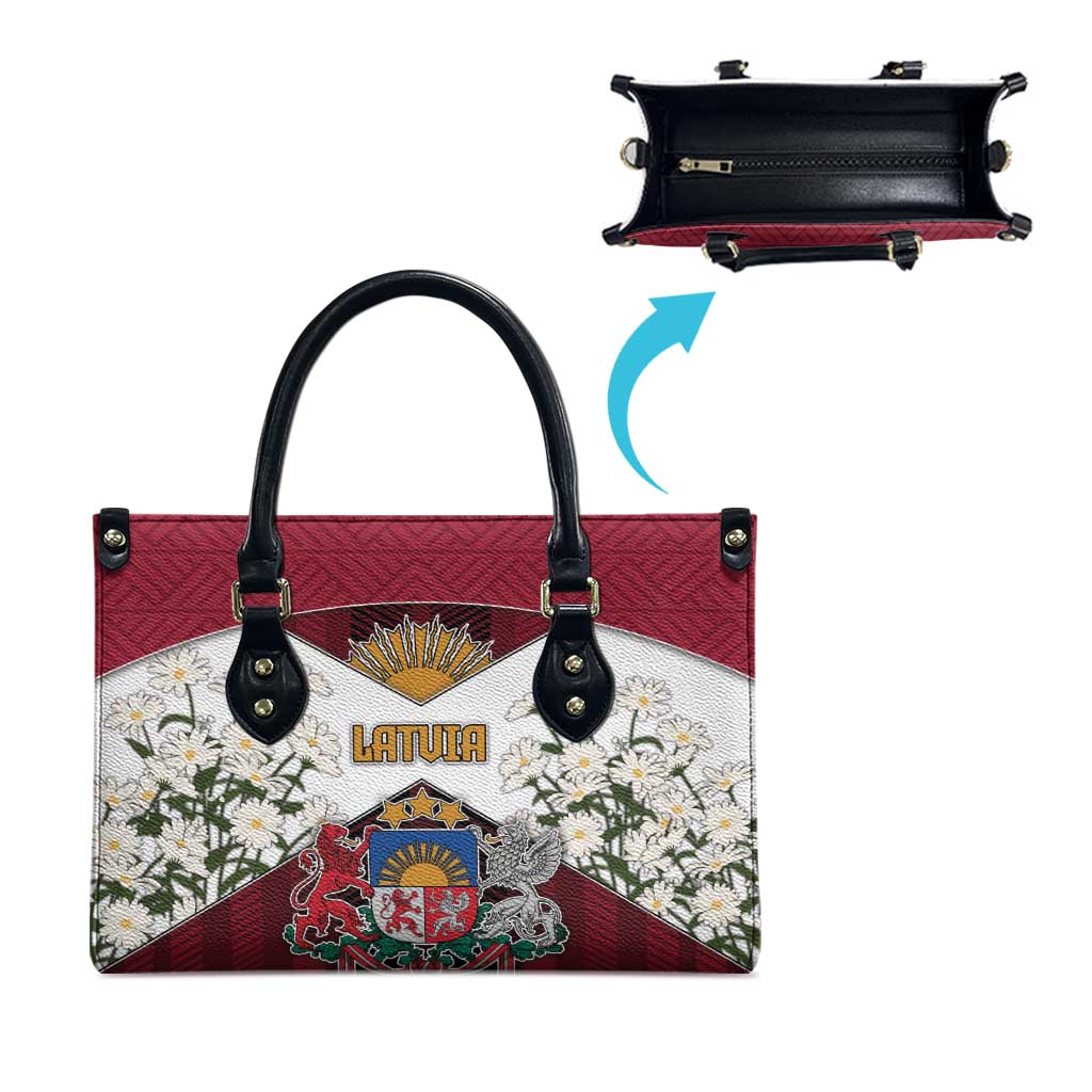 Latvia Leather Bag Symbol With Latvians Patterns - Wonder Print Shop